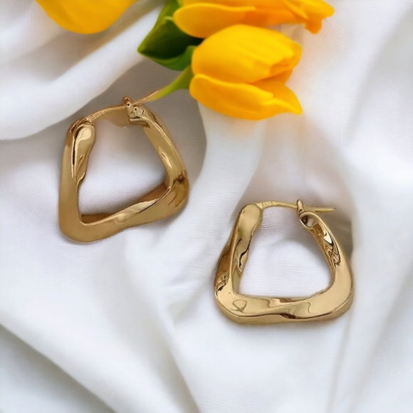 Gold Hoop Earrings - Picture 4 of 10
